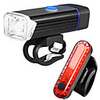 LED Bike Light Rechargeable Bike Light Set Rear Bike Tail Light Safety Light Mountain Bike MTB Bicycle Cycling Waterproof Multiple Modes Super Brightest Portable Rechargeable Li-ion Battery 1000 lm