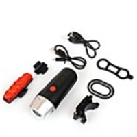 LED Bike Light Rechargeable Bike Light Set Rear Bike Tail Light Safety Light XP-G2 LED Mountain Bike MTB Bicycle Cycling Waterproof Multiple Modes Super Brightest Portable USB 300 lm Daylight Red