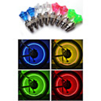 LED Bike Light Valve Cap Flashing Lights Mountain Bike MTB Bicycle Cycling Waterproof Safety Warning Easy to Install 10 lm AG10 White Red Blue Cycling / Bike