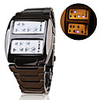 LED Blue Light Stainless Steel Wrist Watch - Sliver