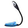 LED Book Lights Mini Easy Clip on Reading Light Lamp Travel Booklight with Flexible Neck for Reading in Bed Gray Blue miniinthebox