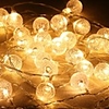 LED Bubble Ball Shape Battery Box Lighting Warm White Chain Christmas Party Festival Indoor Outdoor Decorative Lights
