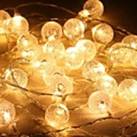 LED Bubble Ball Shape Battery Box Lighting Warm White Chain Christmas Party Festival Indoor Outdoor Decorative Lights