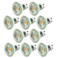 LED Bulb 10pcs Dimmable 5W GU10 GU5.3 AC220-240V LED Spotlights Warm White Cool White LED Lamp COB Spot Light miniinthebox