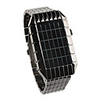 LED Colorful-Light Stainless Steel Wrist Watch with Weekday Display