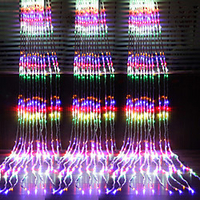 LED Curtain Flow Lamp Waterfall Light 3x3m 320 LEDs Waterproof LED String Lamp Meteor Shower Rain Fairy Light for Cristmas Window Holidays Decoration
