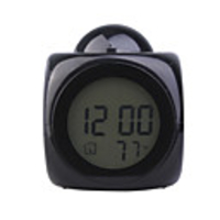 LED Display English Sound Projection Clock (Black)