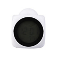 LED Display English Sound Projection Clock (White)
