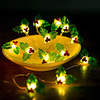 LED Fairy String Lights 2m 20LEDs Mushroom Red Fruit Leaf Shaped Battery Powered Copper Wire Lights Wedding Party Holiday Garden Indoor Outdoor Decorative Light miniinthebox