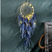 LED Feather Night Light Handmade Feather Dreamcatcher Wind Chime Ornaments Holiday Christmas Gift Decoration Valentine