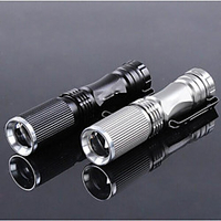 LED Flashlights / Torch 600 lm LED LED 1 Emitters 1 Mode Camping / Hiking / Caving Everyday Use Police / Military Golden Silver Black / Aluminum Alloy miniinthebox