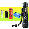 LED Flashlights / Torch Waterproof Zoomable LED 1 Emitters with Batteries with Battery and USB Cable Waterproof Zoomable Portable Camping / Hiking / Caving Everyday Use Cycling / Bike Outdoor USB