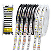 LED Flexible Strip Lights 1M 2.5M 5M Waterproof or No-waetrproof 5050 SMD Per Meters 60 LEDs Multicolour with DC12V Switching Mode Power Supply