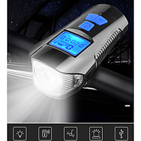 LED Front Bike Light Bike Light with Horn Bike Computer Speedometer Bicycle Cycling Waterproof 3 in 1 Multiple Modes Smart Induction 350 lm Rechargeable USB White Cycling / Bike / Super Bright / 120 miniinthebox
