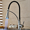 LED Kitchen Sink Taps Mixer 360 Degree Rotation Swivel Spout Pull Out Spray Modern Kitchen Taps