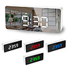 LED Light Mirror Alarm Clock with Dimmer Nap Temperature Function for Office Bedroom Travel Digital Clock Home Decor