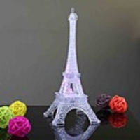 LED Lighting Light Up Toy Transparent Colorful Eiffel Tower Kid