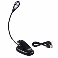 LED Night Light Book Light Dimmable Flexible Gooseneck Bedside with Clip AAA Batteries Powered USB 1pc miniinthebox