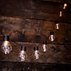 LED Outdoor Light String With 20 Transparent LED Bulbs For Backyard Deck Balcony Interior Light Bistro Party Decoration warm white battery box