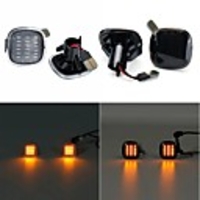 LED Side Marker Indicator Lights Lamps Black Smoked Yellow 2PCS For Audi Seat Skoda