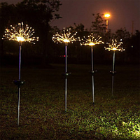 LED Solar Fireworks Light Lawn Garden String Light Outdoor Waterproof DIY Dandelion Decor Lamp Solar for Patio Christmas Gift for Kids Toy