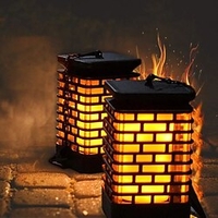 LED Solar Flame Light Outdoor Waterproof Garden Light 99 LEDs Dancing Flickering Flame Lights USB Charging Solar Lantern Pendant Courtyard Balcony Landscape Decoration Lighting miniinthebox