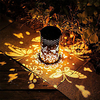 LED Solar Lawn Lamp Outdoor Lights Butterfly Projection Courtyard Hollow Night Light Fairy Outdoor Waterproof Patio Lights Iron Hanging Light Holiday Garden Decoration miniinthebox