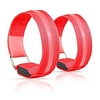 led sports armband, led slap bands, glow bracelet-flashing safety light for running,  cycling or walking at night set of 2(red)