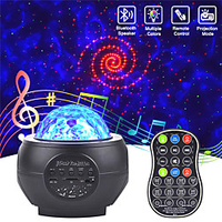 Led Starry Sky Projector Usb Speakers Night Light Romantic Colorful Starry Sky Projection Lamp With Remote Control Party Bedroom Decor Halloween Gift miniinthebox