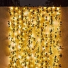 LED String Light 2.3m Artificial Creeper Green Leaf Ivy Vine with 3x3m LED String Lights DIY LED Leaf Garland For Wedding Party Decorative Light miniinthebox