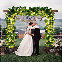 LED String Light IP65 Waterproof Solar Power Outdoor Led String Hanging Lights Artificial Outdoor Ivy Leaf Plants For Yard Fence Wall Hanging Decoration Warm White 8 Mode Lighting miniinthebox
