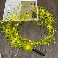LED String Light Simulation Green Leaf Rattan Fairy String Lights 90CM Garland Hanging Lamp LED Copper Wire String Light Family Wedding Birthday Party Garden Patio Decoration AA Battery or EU Plug Power miniinthebox