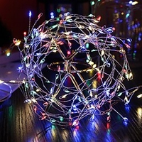 LED String Lights Firecracker Copper Wire Flexible 2M 5M Set Fairy Garland Holiday Light for Wedding Holiday Party Room Decoration Warm White Colorful Lamp AA Battery Operated miniinthebox