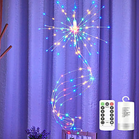 LED String Lights Hanging Starburst Firework Lights 200 LEDs Battery or USB Remote Control Operated Vine Branch Light Christmas Fairy String Light Foldable Garland Wedding Store Decoration Lamp miniinthebox