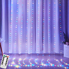 LED String Lights USB Remote Control Water Waterfall LED Curtain Light 3Mx2M 200LEDs Copper Wire Curtain String Lights New Year Christmas Valentine