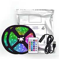 LED Strip Light 5050 LED Light with RGB Glue Dripping Waterproof USB 7 color TV Background Decorative Light Strip 24 Key Remote Control Set miniinthebox