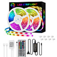 LED Strip Lights 32.8ft-10M RGB Strip 5050 30LED/M 2835 60/M 10mm Tape Lights Color Changing LED Strip Lights with Remote for Home Lighting Kitchen Bed Flexible Strip Lights for Bar Home Decoration