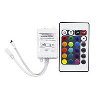 LED Strip Lights DIY Controller 24 Keys IR RGB Control Box Receiver IR Remote Dimmer DC12V 6A For RGB 2835 3528 5050 Beads miniinthebox