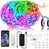 LED Strip Lights for Bluetooth 20M-15M 600-450 RGB Strip Lights SMD5050 AppRemote Flexible Strip Lights Built-in Mic Rope Music Smart Lights for Home Room Kitchen tv Decoration