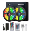 LED Strip Lights RGB 5M 10M 15M 20M LED Lights Flexible Color Change SMD 2835 with IR Remote Controller and 100-240V Adapter for Home Bedroom Kitchen TV Back Lights DIY Decor DC12V miniinthebox