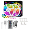 LED Strip Lights RGB 65.6ft -20M 32.8ft-10M Tape Light SMD5050 LED Strips with Remote Controller with 44 Keys IR Remote and 12V Power Supply Flexible Color Changing Apply to BedroomTV Party miniinthebox