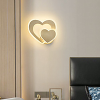 LED Wall Light Bedside Lamp Modern Nordic Gold Heart Design Living Room Bedroom Copper Wall Light 110-120V 220-240V 10 W miniinthebox