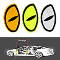 LEEPEE 2 Pieces Big Eye Car Reflective Stickers Warning Tape Reflective Strips Safety Mark Car Door Bumper Sticker Accessories