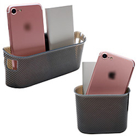 LEEPEE Organizer Phone Charger Cradle Garbage Mesh Card Phone holder Door Side Hanging Pocket Trash Bin Car Storage Box