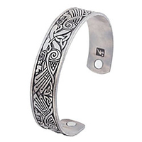 lemegeton celtic knot viking crow bracelet norse magnetic cuff bangle bracelet for men