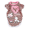 Leopard Pattern Style Comfort Cotton T-shirt for Dogs (XS-XL,  Pink)