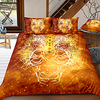 Leopard Print 3-Piece Duvet Cover Set Hotel Bedding Sets Comforter Cover with Soft Lightweight Microfiber For Holiday Decoration(Include 1 Duvet Cover and 1or 2 Pillowcases)