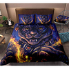 Leopard Print 3-Piece Duvet Cover Set Hotel Bedding Sets Comforter Cover with Soft Lightweight Microfiber,  Include 1 Duvet Cover,  2 Pillowcases for Double/Queen/King(1 Pillowcase for Twin/Single)