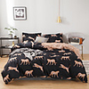 Leopard Print Black Animal 3 Pieces Bedding Set Duvet Cover Set Modern Comforter Cover Ultra Soft Hypoallergenic Microfiber and Easy Care(Include 1 Duvet Cover and 1 or2 Pillowcases)