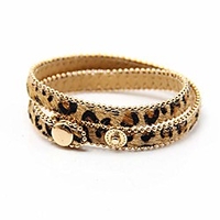 leopard printed bracelet trendy retro women charm jewelry exquisite comfortable adjustable snap bracelet party banquet gift